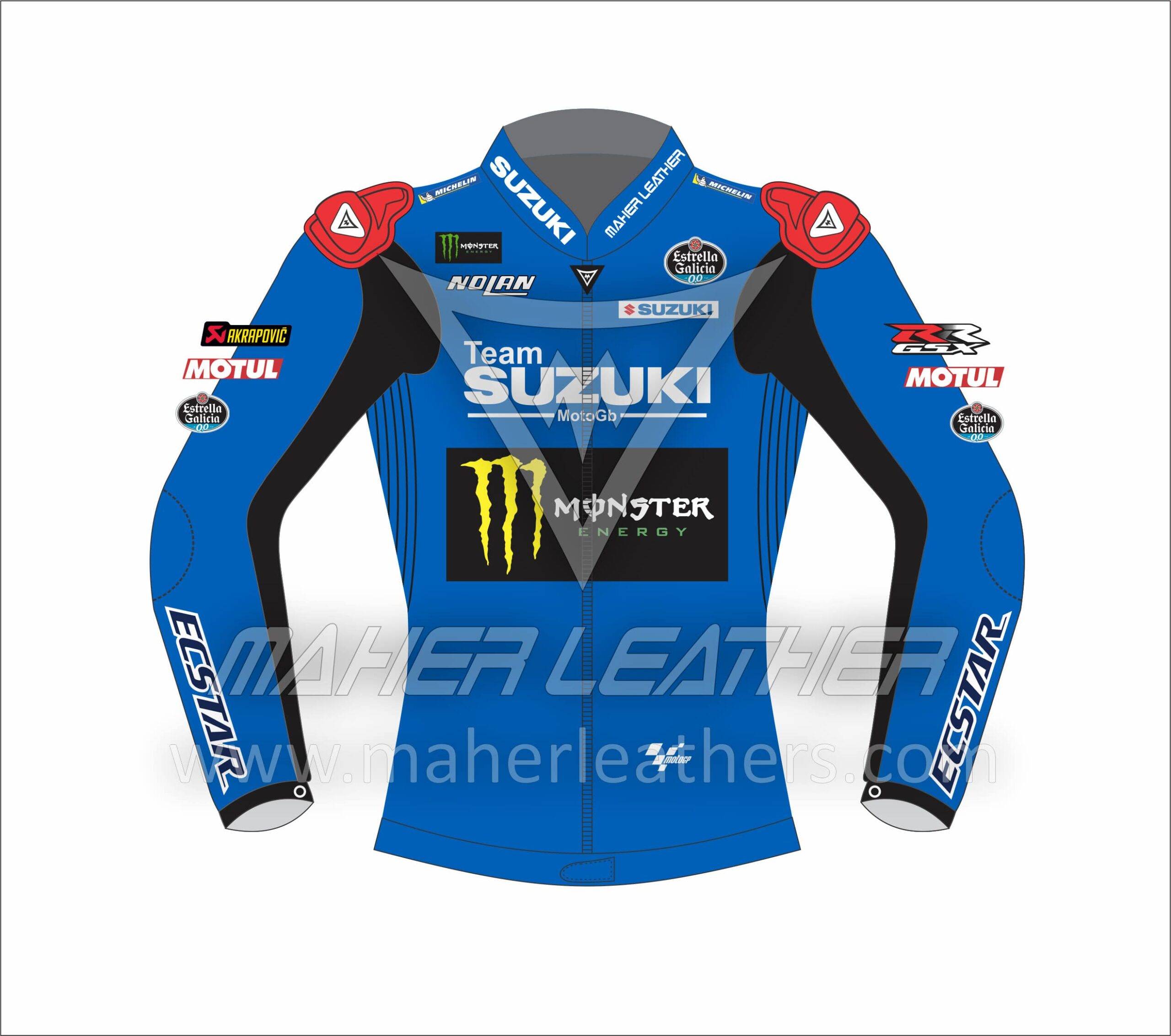 Alex Rins Suzuki Leathers Motorbike jacket 2022