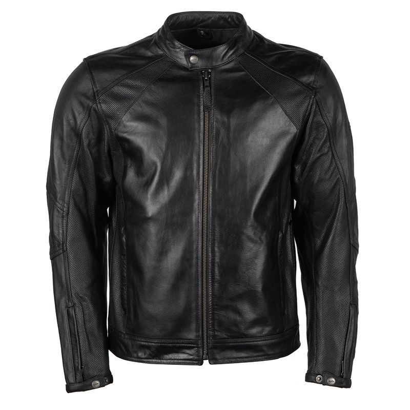shiny black cafe racer jacket for mens